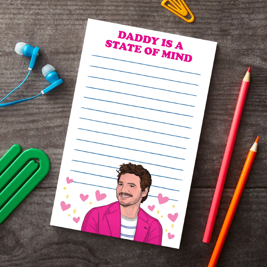 Pedro Pascal Daddy Is A State Of Mind Notepad The Found Books - Blank Notebooks & Journals - Notepads
