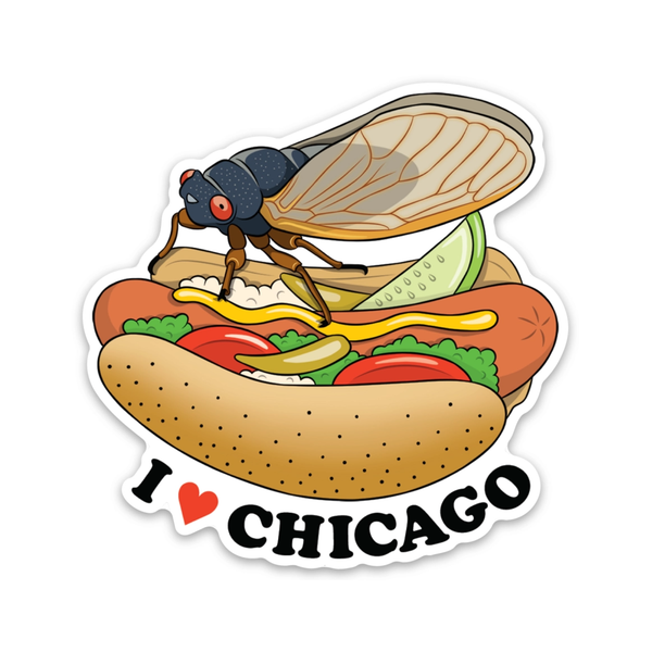 Cicago On Chicago Hot Dog Sticker The Found Impulse - Decorative Stickers
