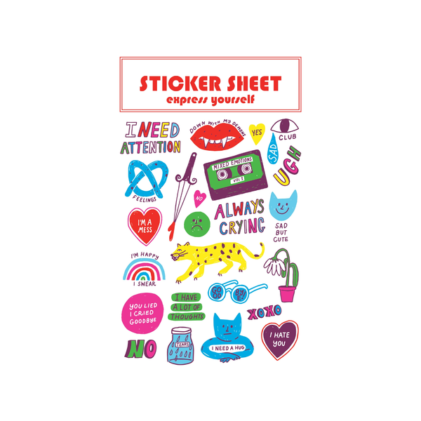 Mixed Emotions Sticker Sheet The Found Impulse - Decorative Stickers