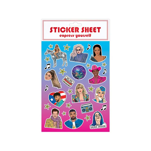 Pop Stars Sticker Sheet The Found Impulse - Decorative Stickers