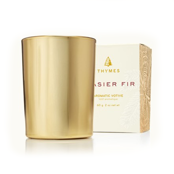 Frasier Fir Gold Votive Candle Thymes Home - Candles - Specialty