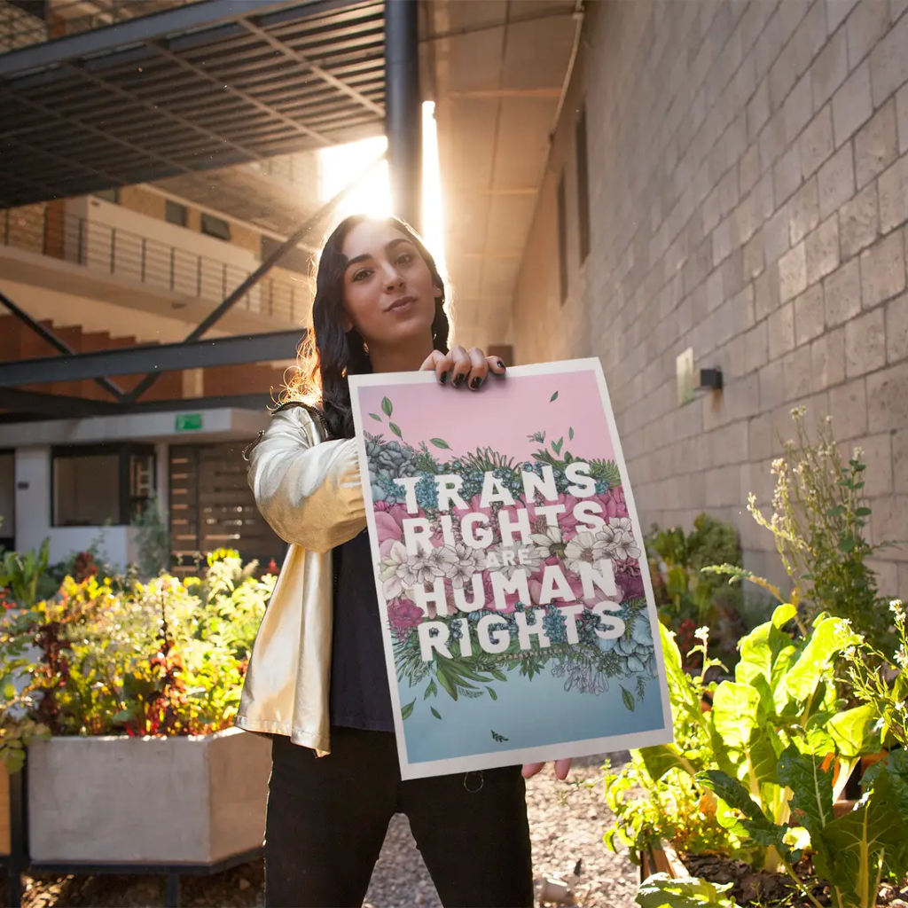 Trans Rights Are Human Rights Print Transpainter Home - Wall & Mantle - Artwork