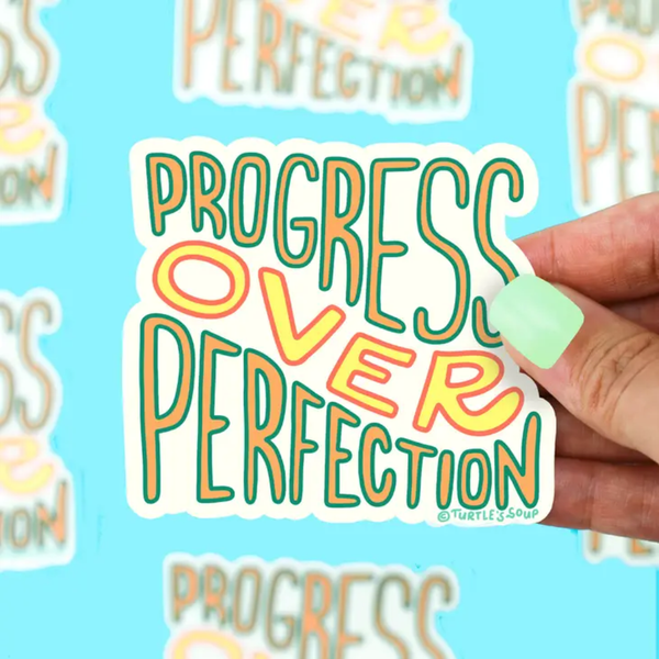 Progress Over Perfection Sticker Turtle's Soup Impulse - Decorative Stickers