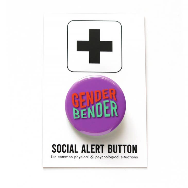 Gender Bender Pinback Button Word For Word Factory Impulse - Pinback Buttons