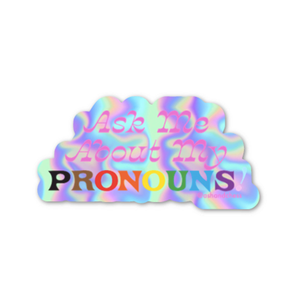 Pronouns Sticker Ash + Chess Impulse - Stickers
