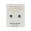 Quotestone Post Earrings Baked Beads Jewelry - Earrings