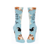 People I Want To Meet: Dogs Crew Socks - Womens Blue Q Apparel & Accessories - Socks - Womens