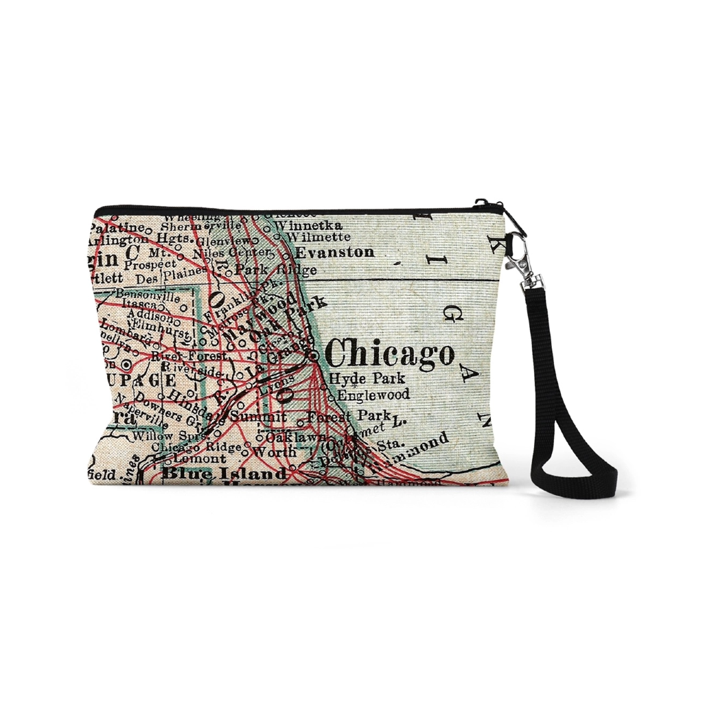 Chicago Illinois Wristlet Daisy Mae Designs Apparel & Accessories - Bags - Handbags & Wallets