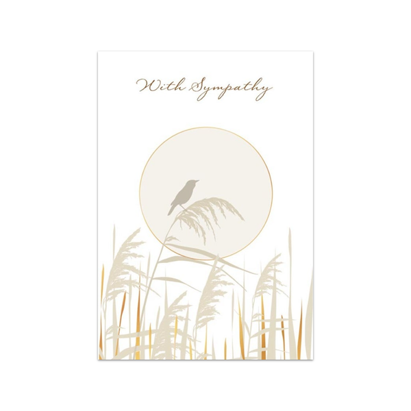 Bird In Wheat Field Sympathy Card Design Design Cards - Sympathy
