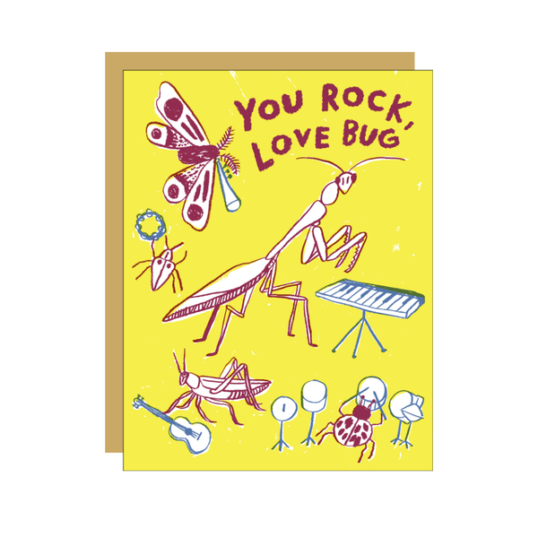 Bug Concert Love Card Egg Press Cards - Any Occasion