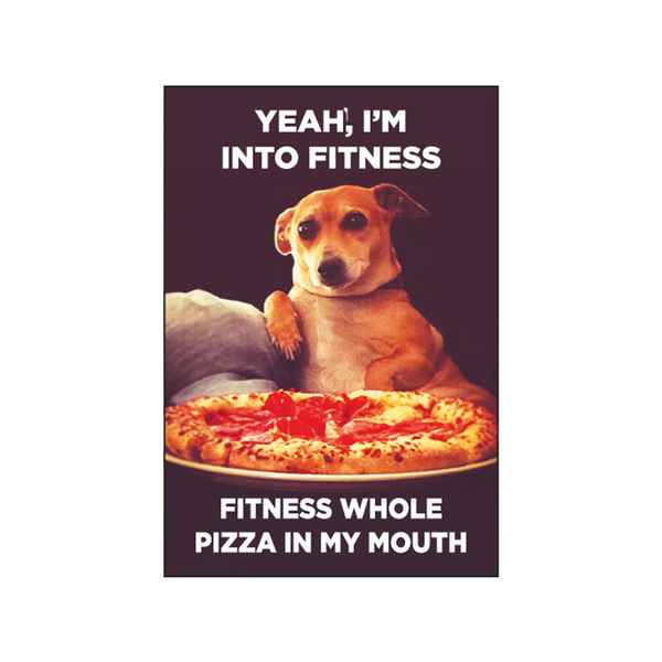 Fitness Whole Pizza In My Mouth Magnet Ephemera Home - Magnets
