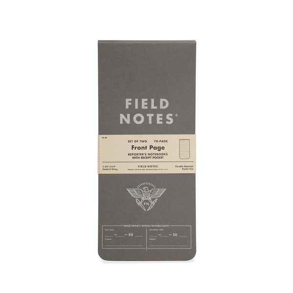 Field Notes - Front Page Reporters Notebook - Set of Two Field Notes Brand Books - Blank Notebooks & Journals