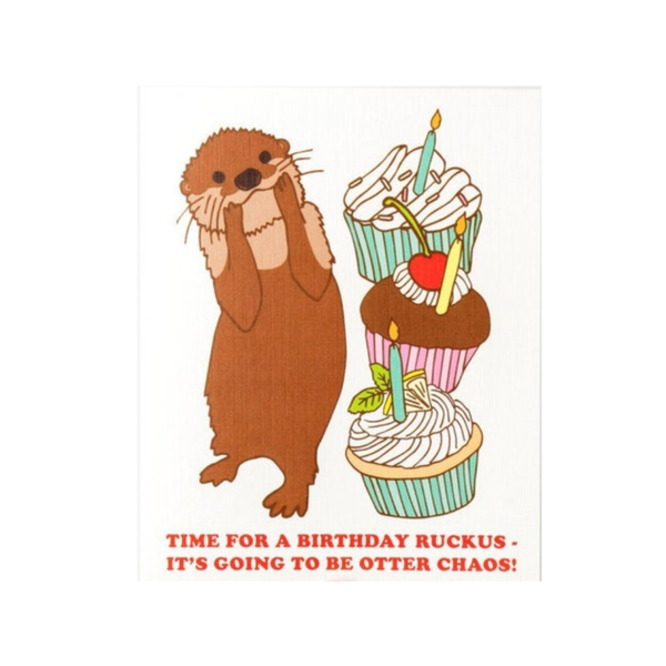 Otterly Chaotic Birthday Card ILOOTPAPERIE Cards - Birthday
