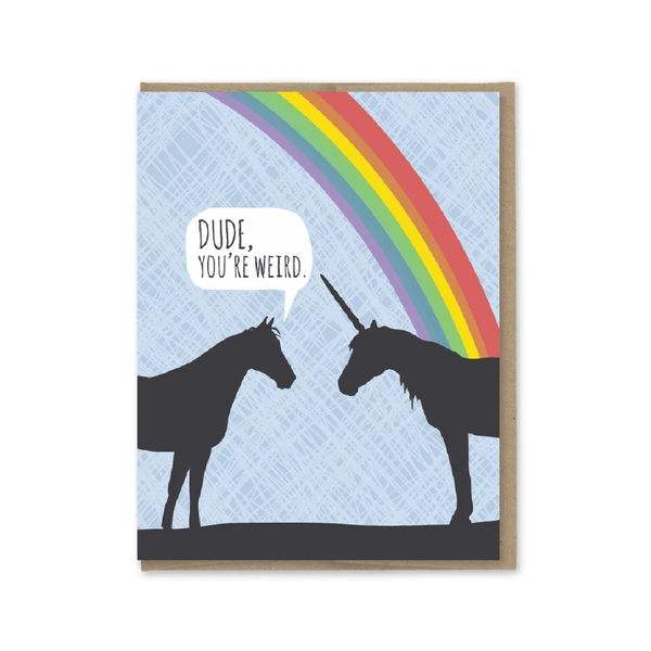 Unicorn Weird Birthday Card Modern Printed Matter Cards - Birthday