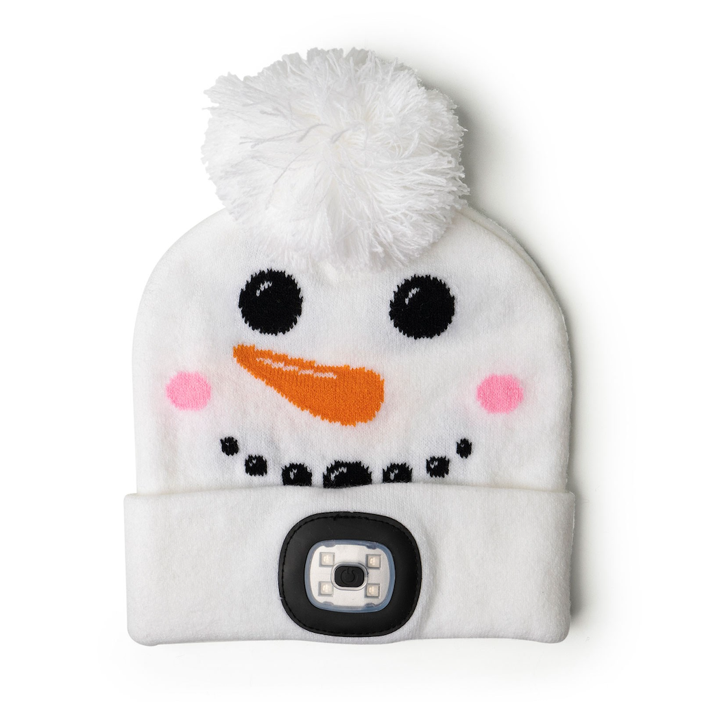 SNOWMAN Tis The Season Christmas Rechargeable LED Pom Hat - Kids Night Scope Apparel & Accessories - Winter - Kids - Hats
