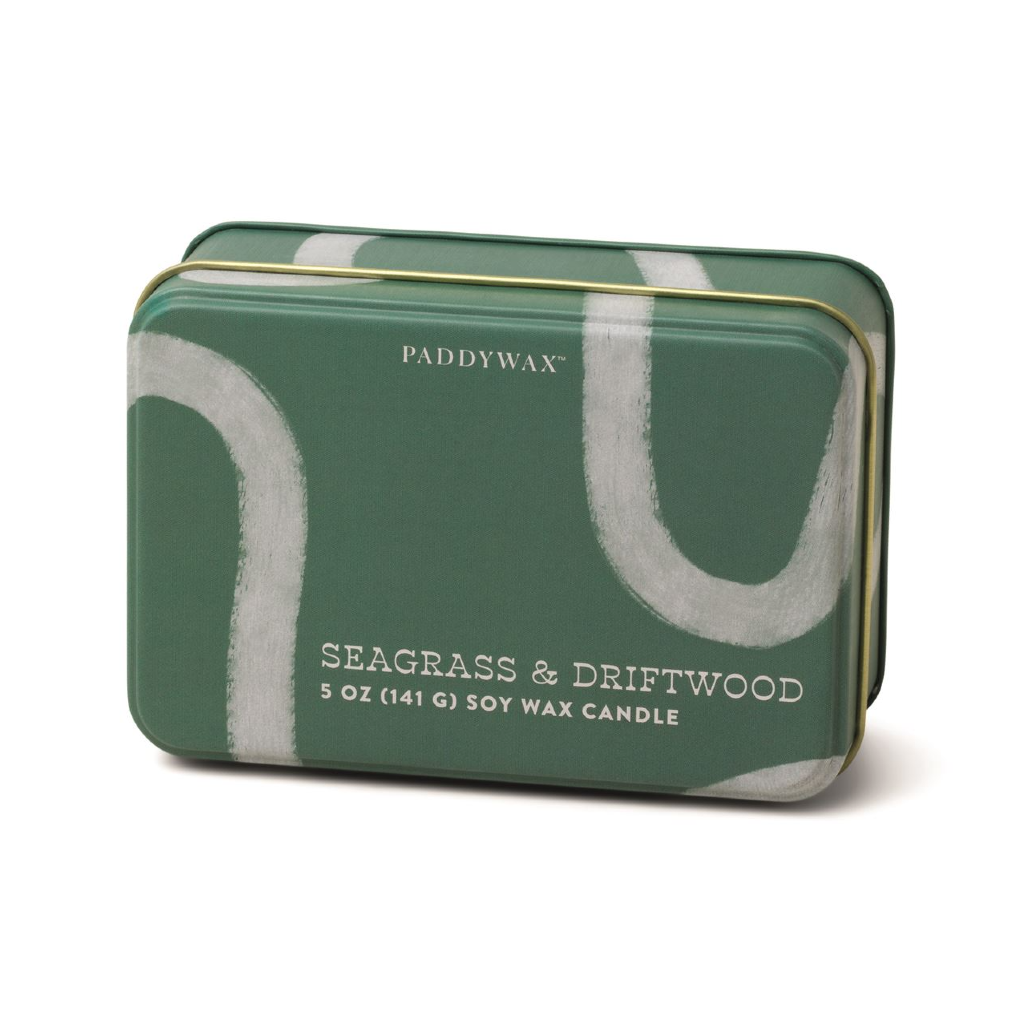 SEAGRASS & DRIFTWOOD Everyday Tin Candle - 5oz Paddywax Home - Candles - Specialty