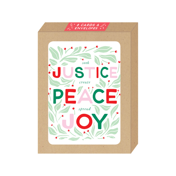 Justice Christmas Card - Boxed Set Of 8 Party of One Cards - Boxed Cards - Holiday
