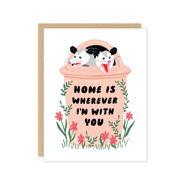 Possum Home Trash Love Card Party of One Cards - Love