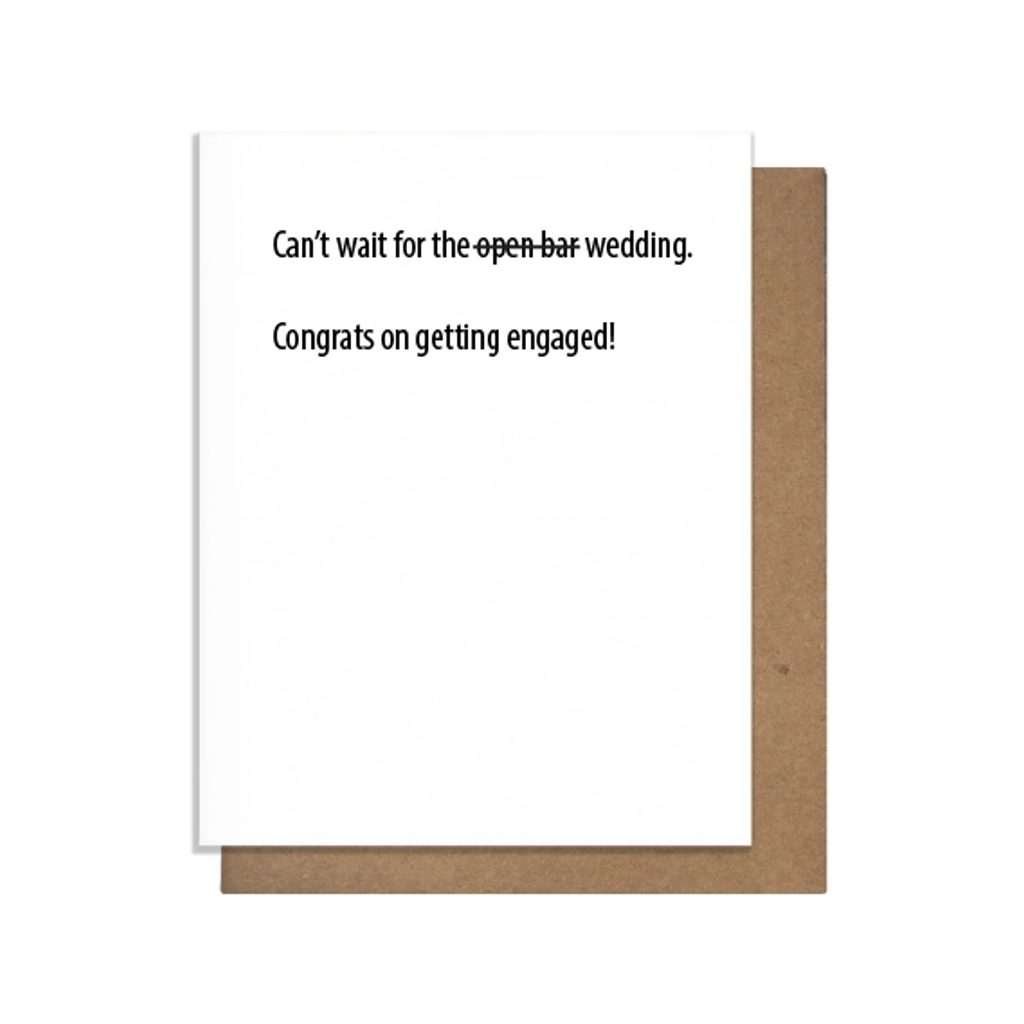 Can't Wait Wedding Engagement Card Pretty Alright Goods Cards - Love - Engagement