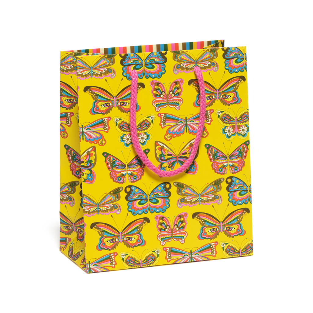 Psychadelic Butterfly Small Gift Bag Red Cap Cards Gift Wrap & Packaging - Gift Bags