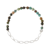 AFRICAN TURQUOISE/SILVER Stacking Bracelet - Mini Sone With Chain Scout Curated Wears Jewelry - Bracelet