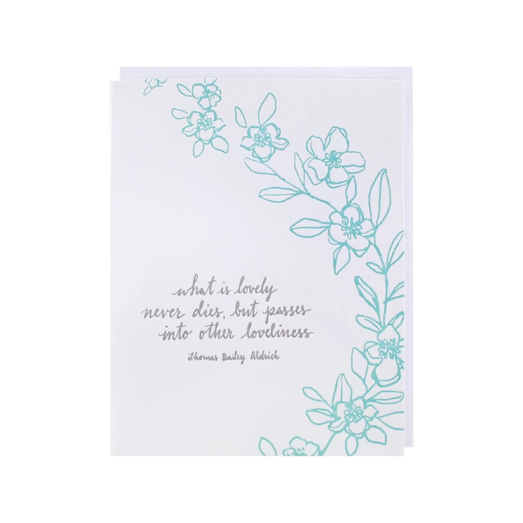 SMU CARD SYMPATHY LOVELINESS QUOTE Smudge Ink Cards - Sympathy
