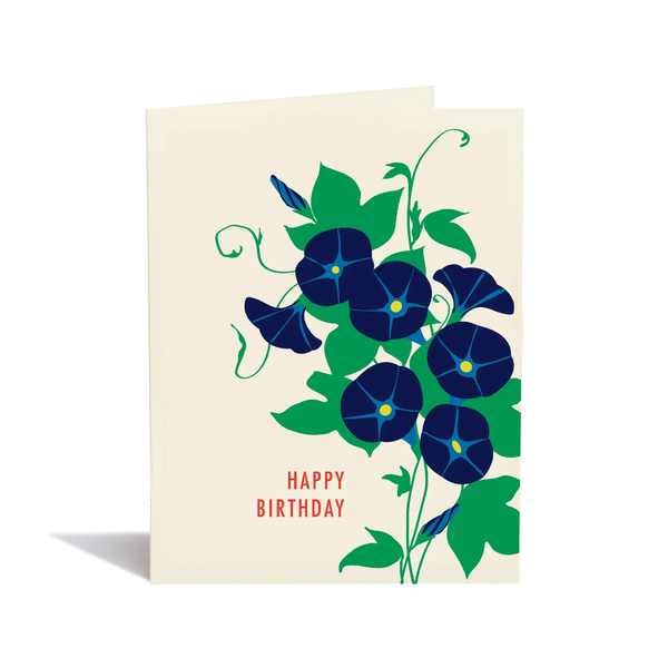 Morning Glory Birthday Card Snow & Graham Cards - Birthday