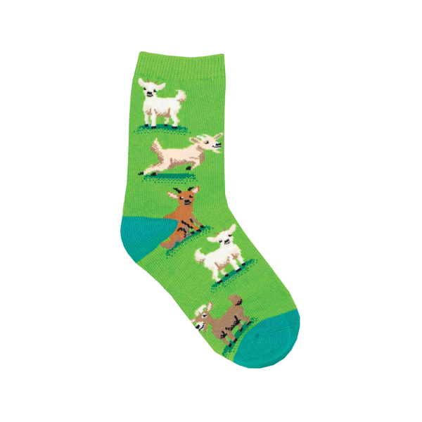 4-7 YRS Billy Goats Crew Socks - Kids - Green Socksmith Apparel & Accessories - Socks - Baby & Kids - Kids