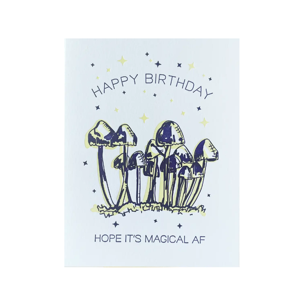 Magical Mushroom Birthday Card Steel Petal Press Cards - Birthday