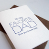 Favorite Dad Father's Day Card Card Steel Petal Press Cards - Holiday - Father's Day