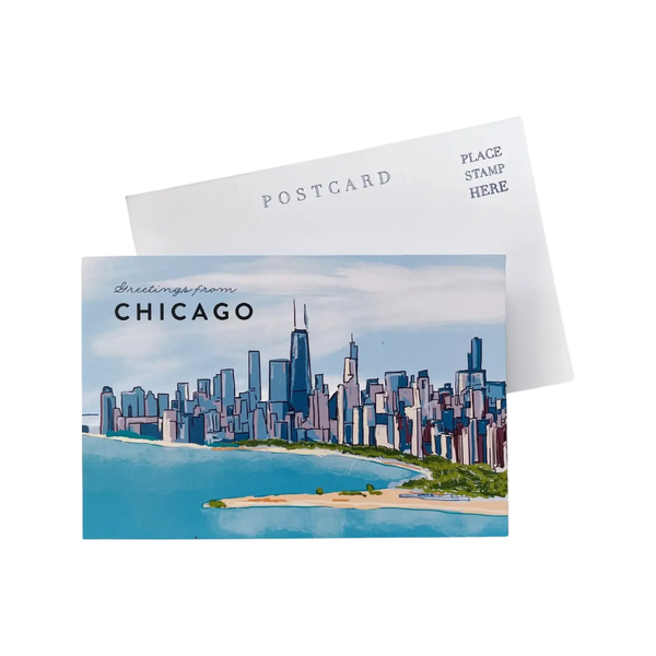 Chicago Lakefront Postcard Steel Petal Press Cards - Post Card