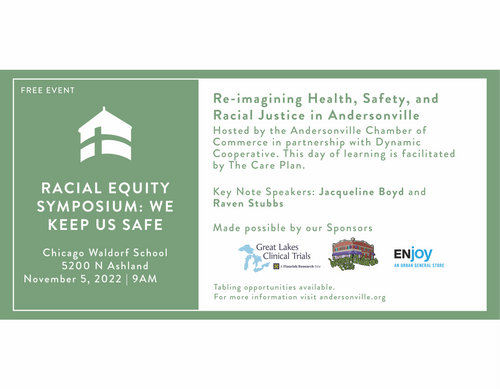 Re-imagining Health, Safety, and Racial Justice in Andersonville Hosted by the Andersonville Chamber of Commerce in partnership with Dynamic Cooperative.