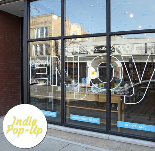 ENJOY Andersonville storefront with Indie Pop-Up badge