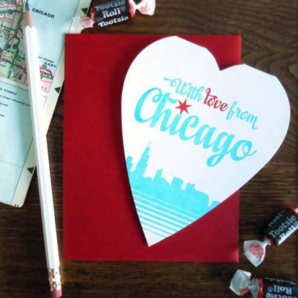 With Love From Chicago Blank Card A Favorite Design Cards - Any Occasion