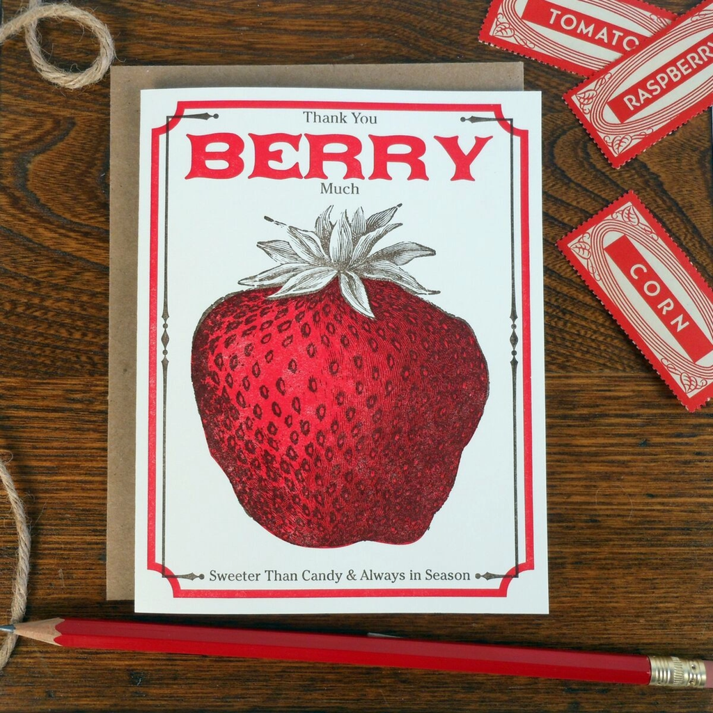 Vintage Berry Seed Pack Thank You Card A Favorite Design Cards - Thank You
