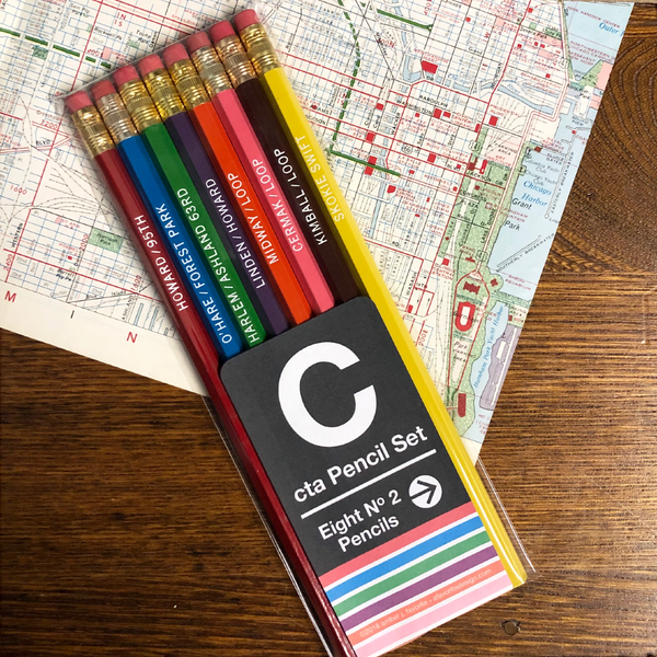 Chicago El Pencil Set A Favorite Design Home - Office & School Supplies - Pencils, Pens, Markers & Chalk