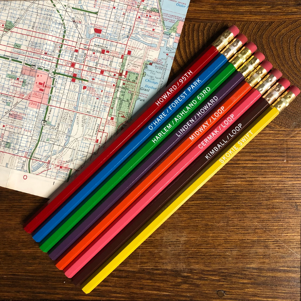 Chicago El Pencil Set A Favorite Design Home - Office & School Supplies - Pencils, Pens, Markers & Chalk