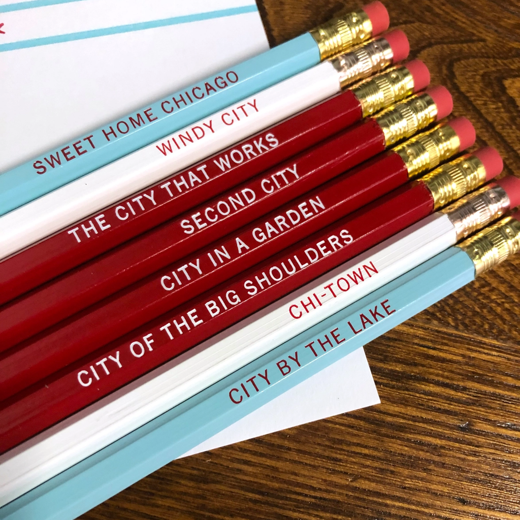 Chicago My Kind Of Town Pencil Set A Favorite Design Home - Office & School Supplies - Pencils, Pens, Markers & Chalk