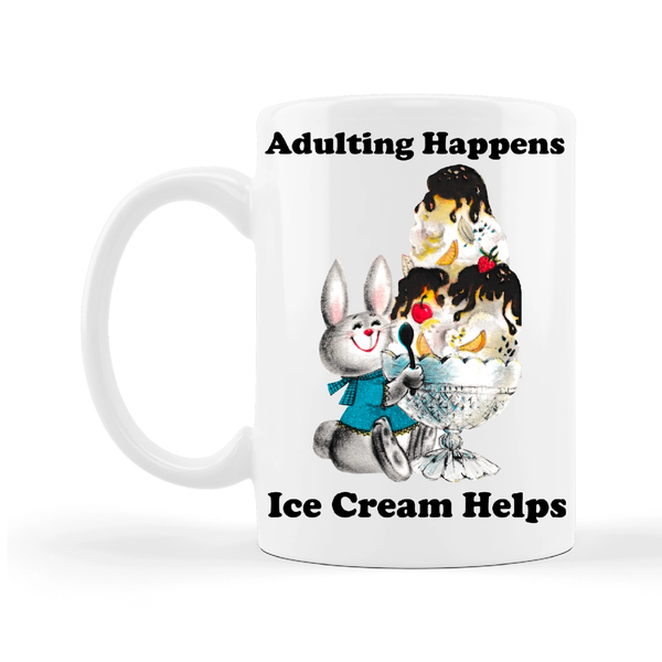 Adulting Happens Ice Cream Mug Ace The Pitmatian Co Home - Mugs & Glasses