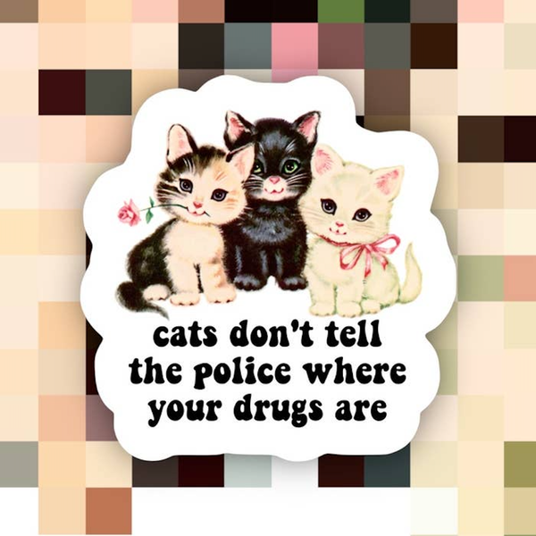 Cats Don't Tell Sticker Ace The Pitmatian Co Impulse - Decorative Stickers
