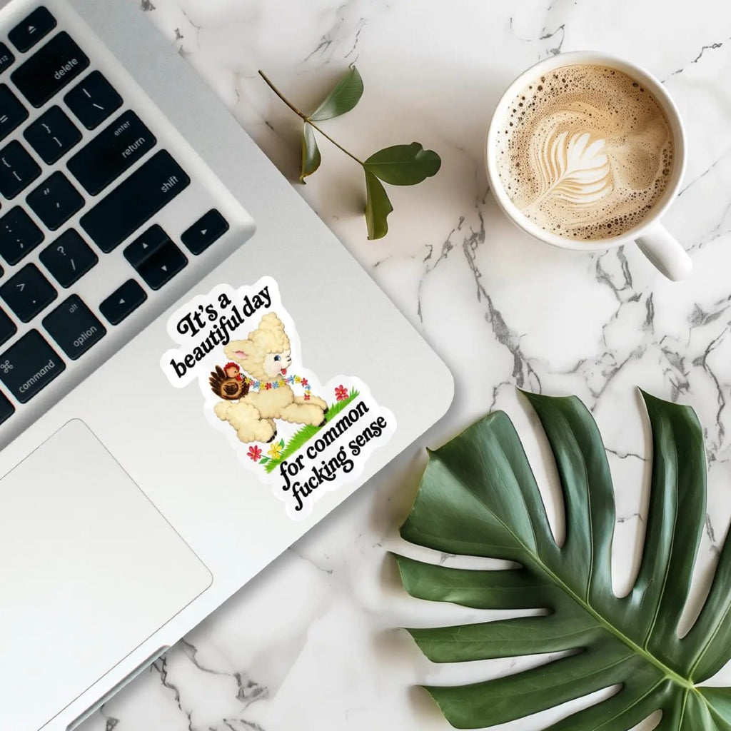 It’s A Beautiful Day For Common Sense Sticker Ace The Pitmatian Co Impulse - Decorative Stickers
