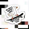 Skater Duck Sticker Ace The Pitmatian Co Impulse - Decorative Stickers