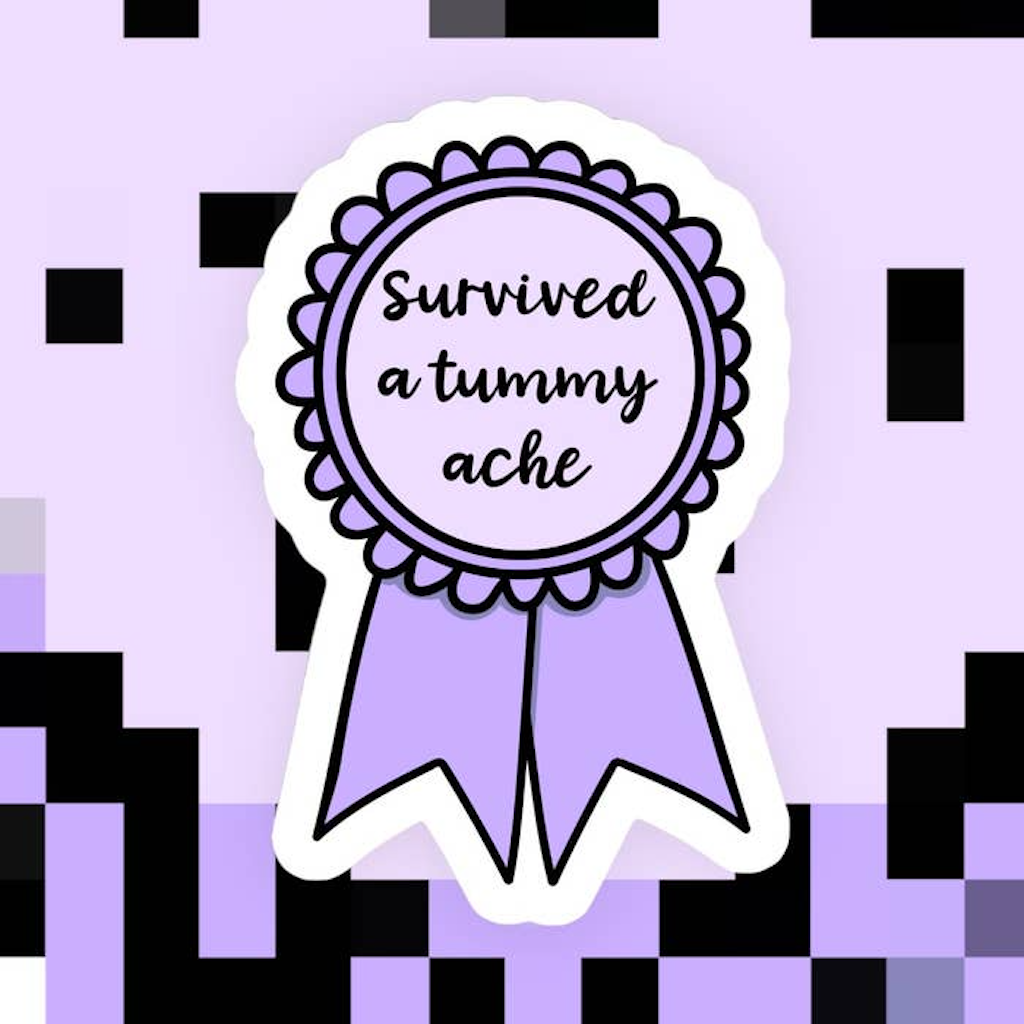Survived A Tummy Ache Sticker Urban General Store survived-a-tummy-ache-sticker-urban-general-store