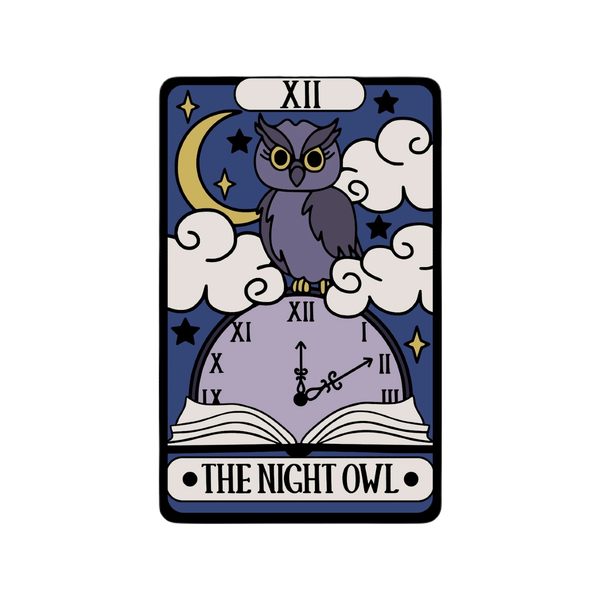 The Night Owl Book Sticker Ace The Pitmatian Co Impulse - Decorative Stickers