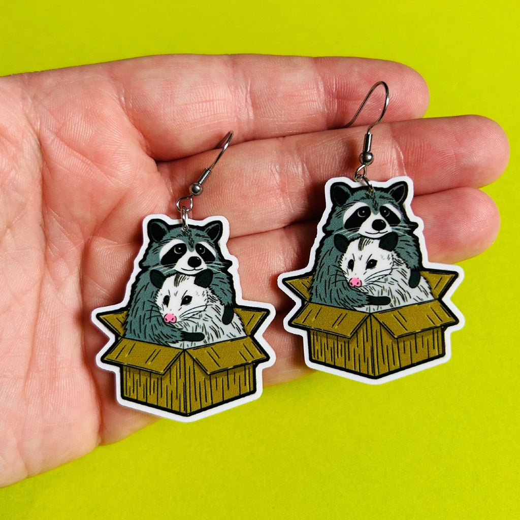 Raccoon Possum Earrings Alien Bratz Jewelry - Earrings