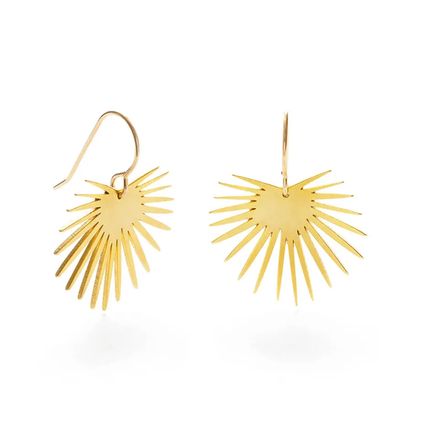 Fan Palm Drop Earrings - Gold Amano Studio Jewelry - Earrings