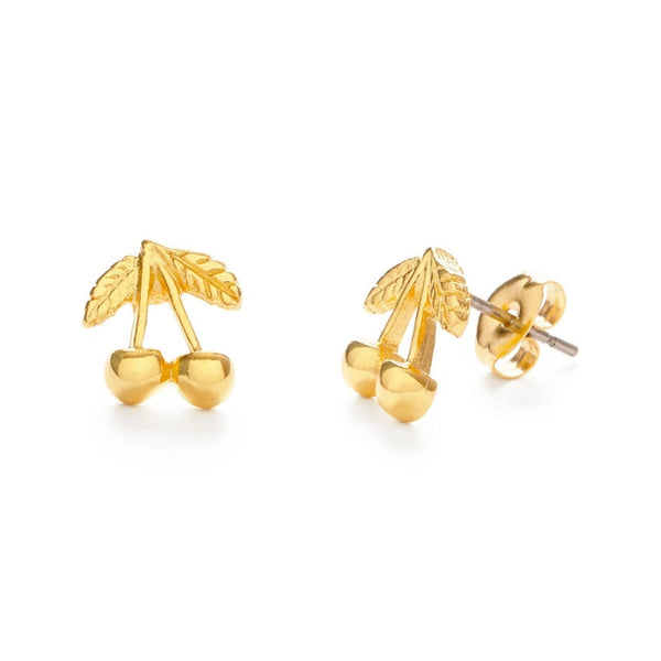 Gold Cherry Stud Earrings Amano Studio Jewelry - Earrings