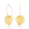 Monstera Hoop Earrings - Gold Amano Studio Jewelry - Earrings