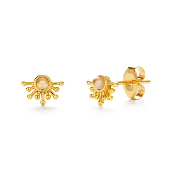 Rays Of Light With Pearl Stud Earrings Amano Studio Jewelry - Earrings