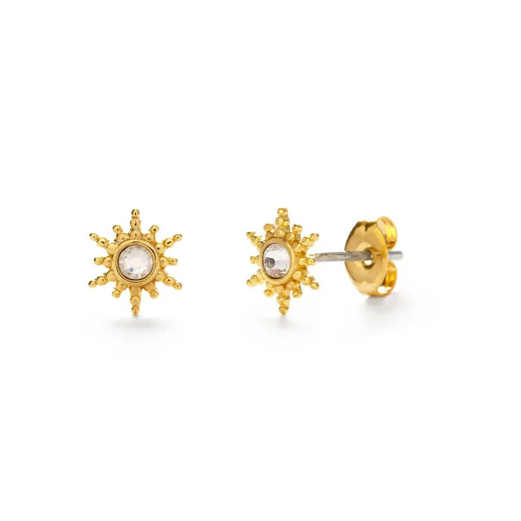 Starburst With Crystal Stud Earrings Amano Studio Jewelry - Earrings